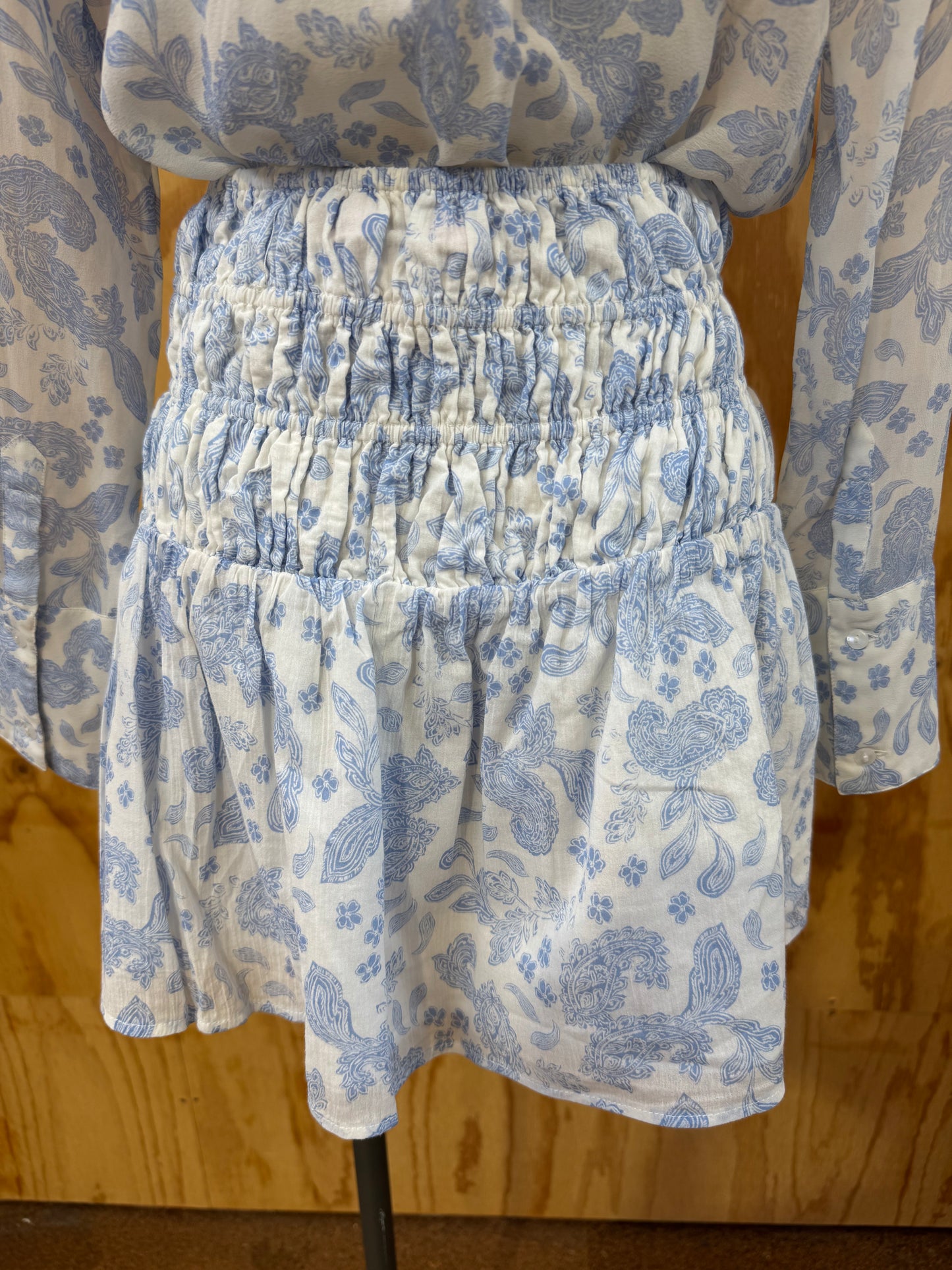 HANSEN & GRETEL LOLITA PAISLEY SKIRT AND JULES SHIRT SET - SIZE M