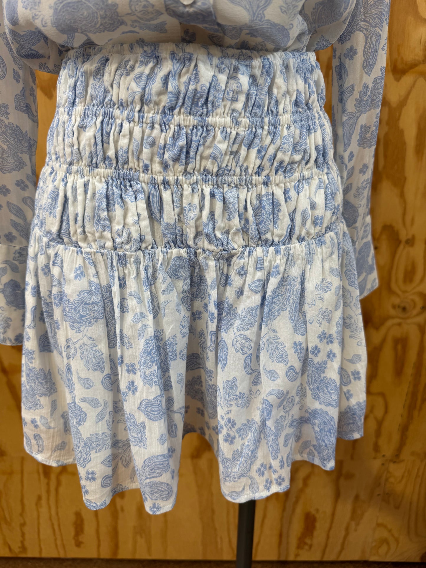 HANSEN & GRETEL LOLITA PAISLEY SKIRT AND JULES SHIRT SET - SIZE M
