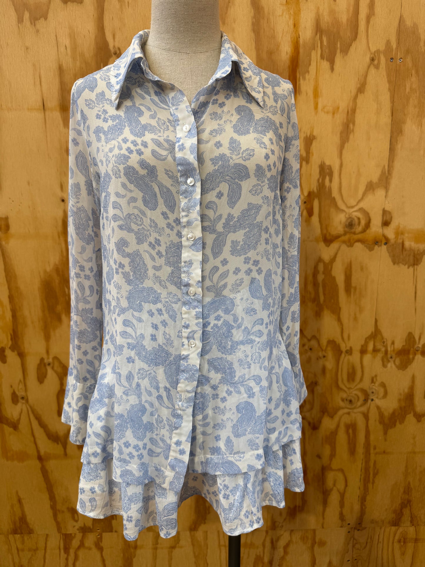 HANSEN & GRETEL LOLITA PAISLEY SKIRT AND JULES SHIRT SET - SIZE M