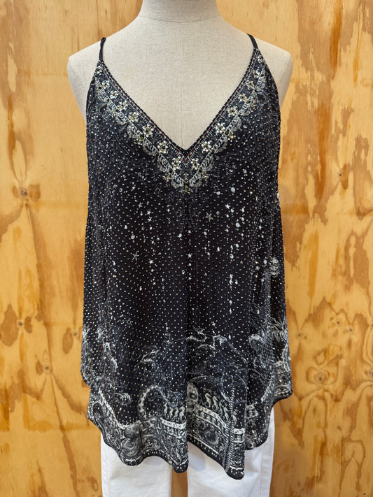 CAMILLA MOONSHINE BLACK CAMI - SIZE S