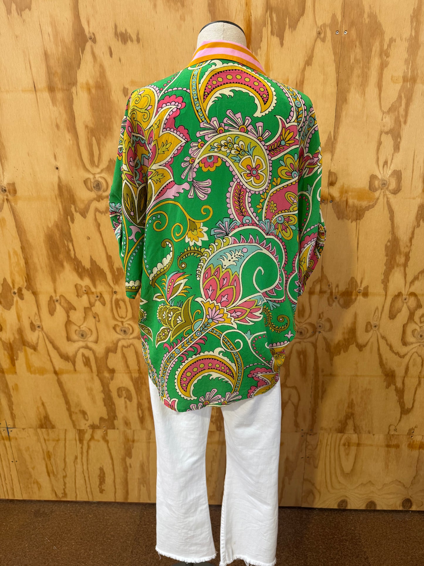 ALEMAIS MARION SHIRT GREEN - SIZE 10