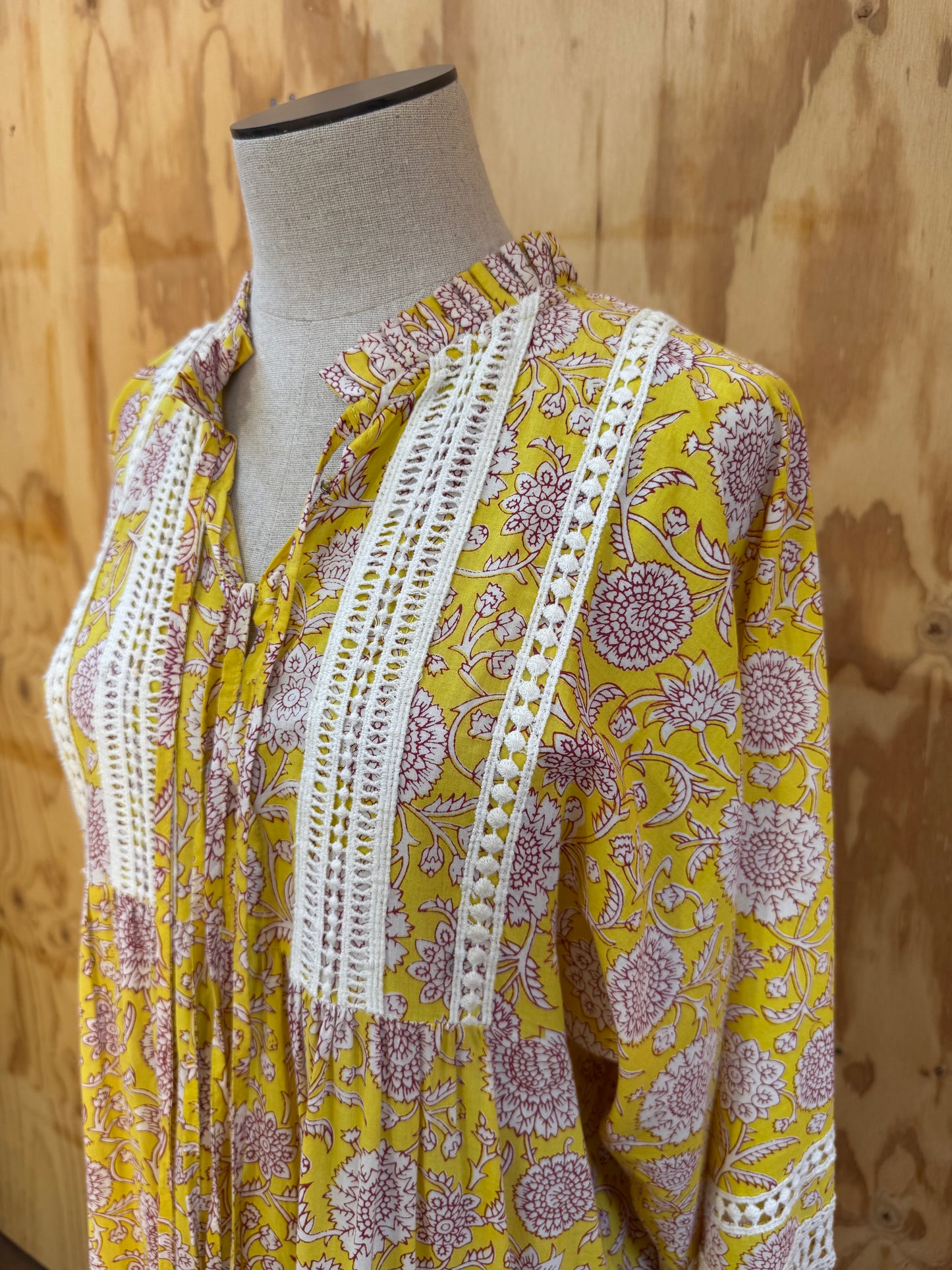 MISS JUNE YELLOW FLORAL MAXI DRESS - SIZE 12