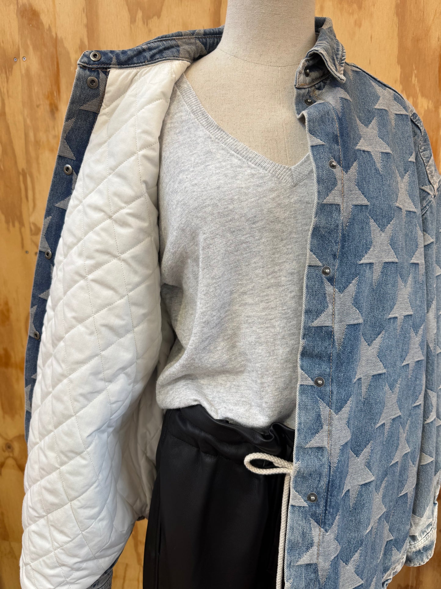 SANDRO STARRY SHIRT - SIZE 42