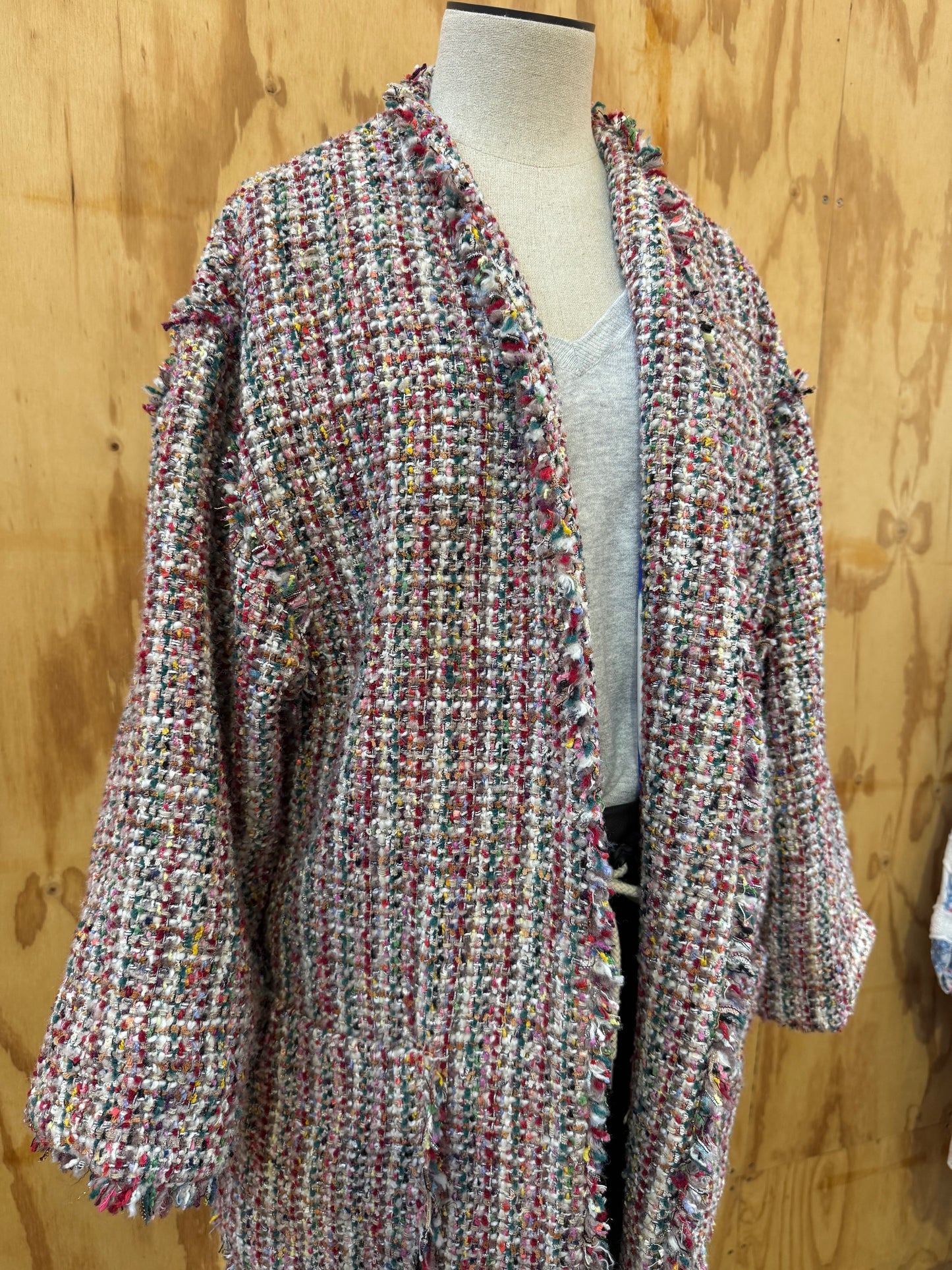 MUNTHE JADONNA OPEN TWEED COAT - SIZE 40