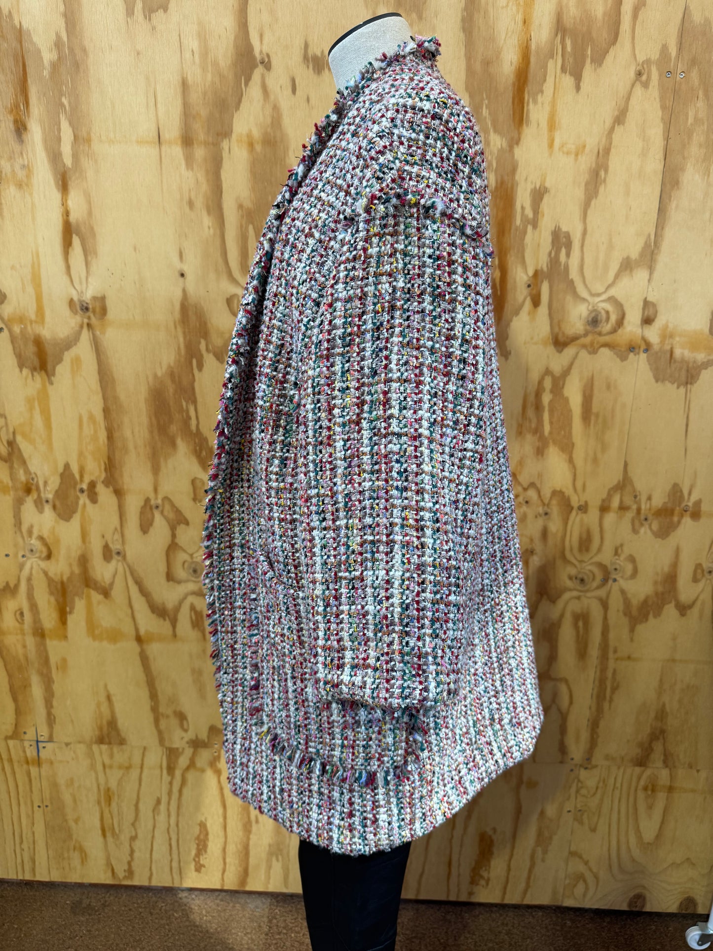 MUNTHE JADONNA OPEN TWEED COAT - SIZE 40