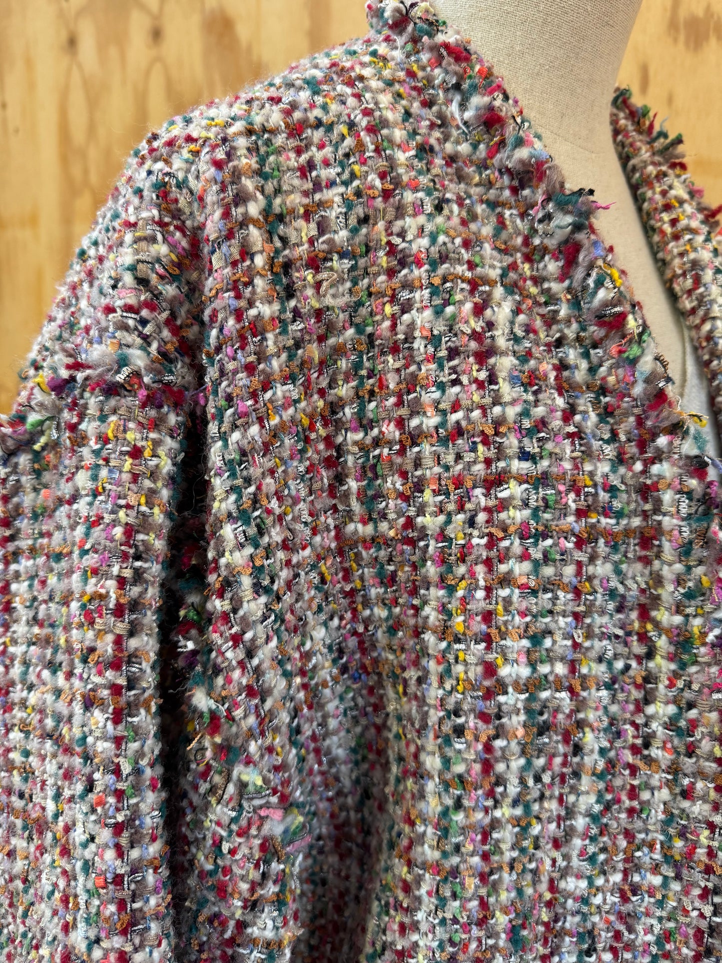 MUNTHE JADONNA OPEN TWEED COAT - SIZE 40