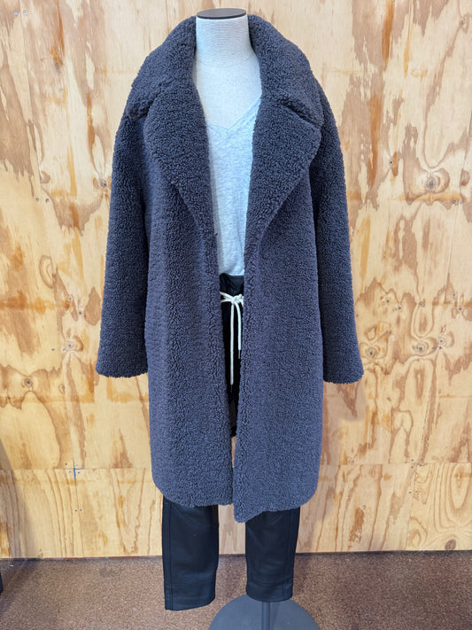 ENA PELLY LONGLINE TEDDY JACKET - SIZE 10