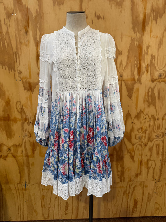 BY TIMO FLORAL SHIFT DRESS - SIZE L
