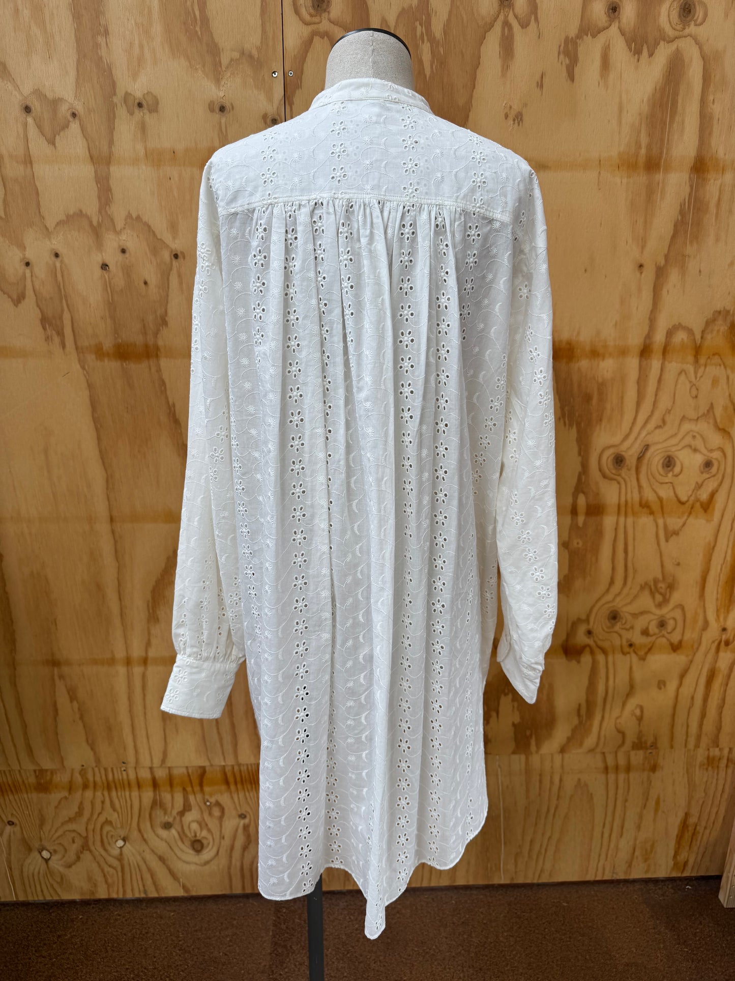 SEE BY CHLOE CREAM EMBROIDERY MINI DRESS - SIZE 40