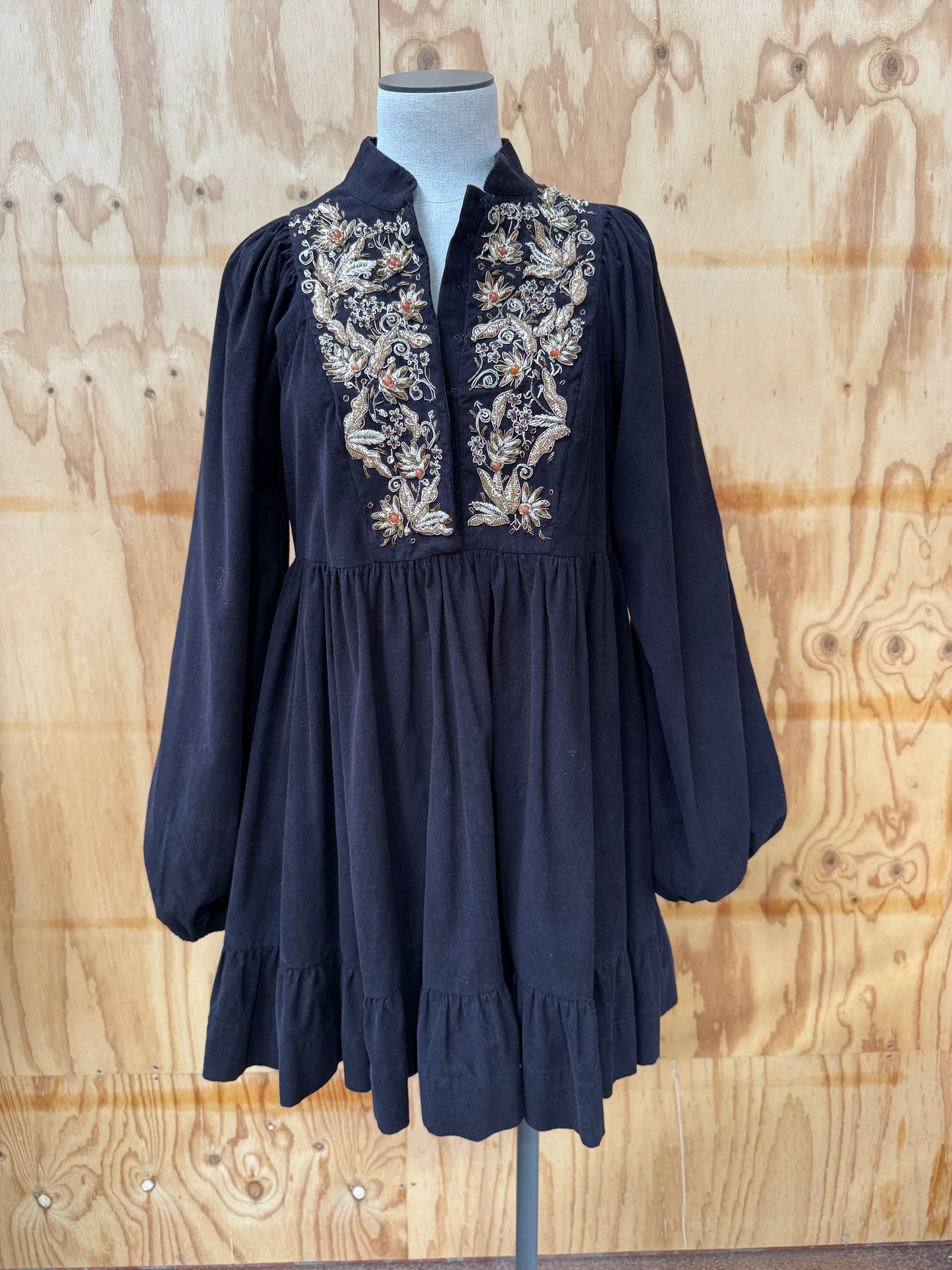 BY TIMO FINE CORDUROY SMOCK DRESS - SIZE M