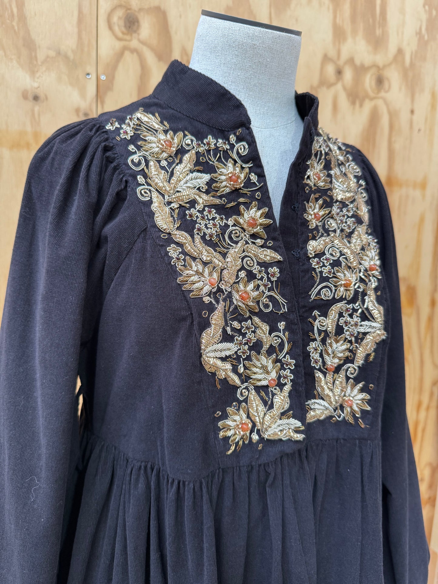 BY TIMO FINE CORDUROY SMOCK DRESS - SIZE M