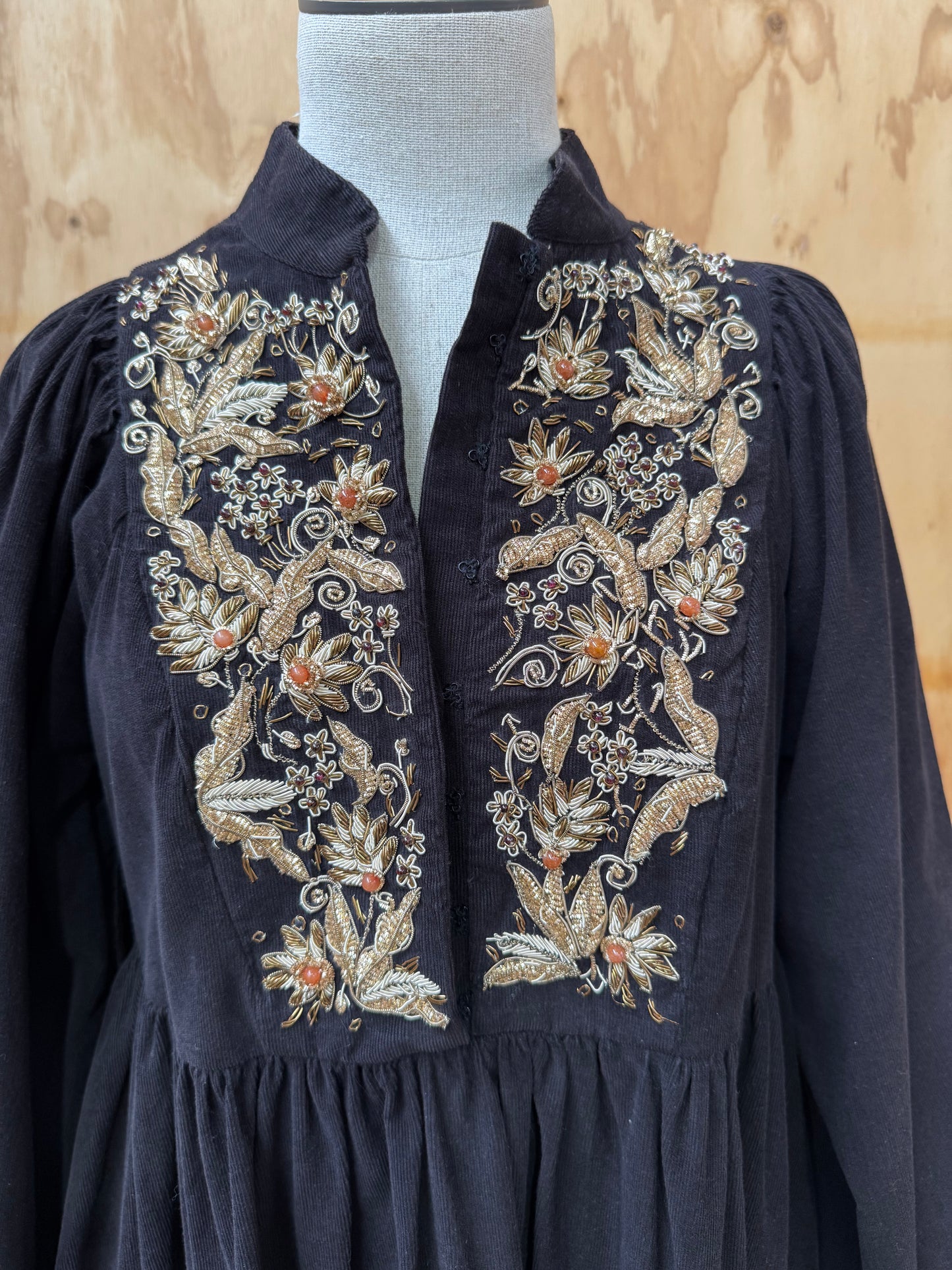 BY TIMO FINE CORDUROY SMOCK DRESS - SIZE M