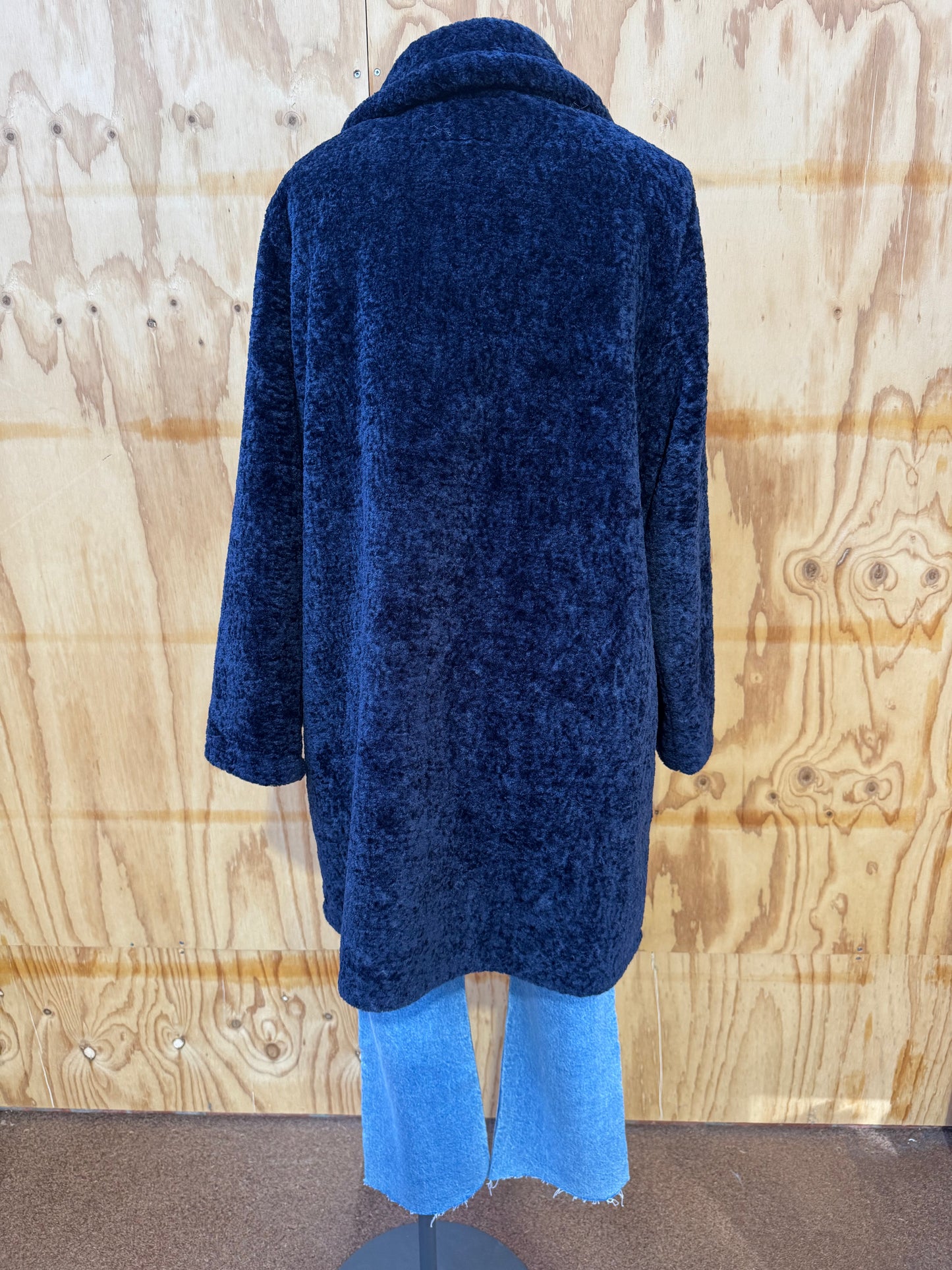 MICHAEL KORS TEDDY BEAR NAVY COAT - SIZE L