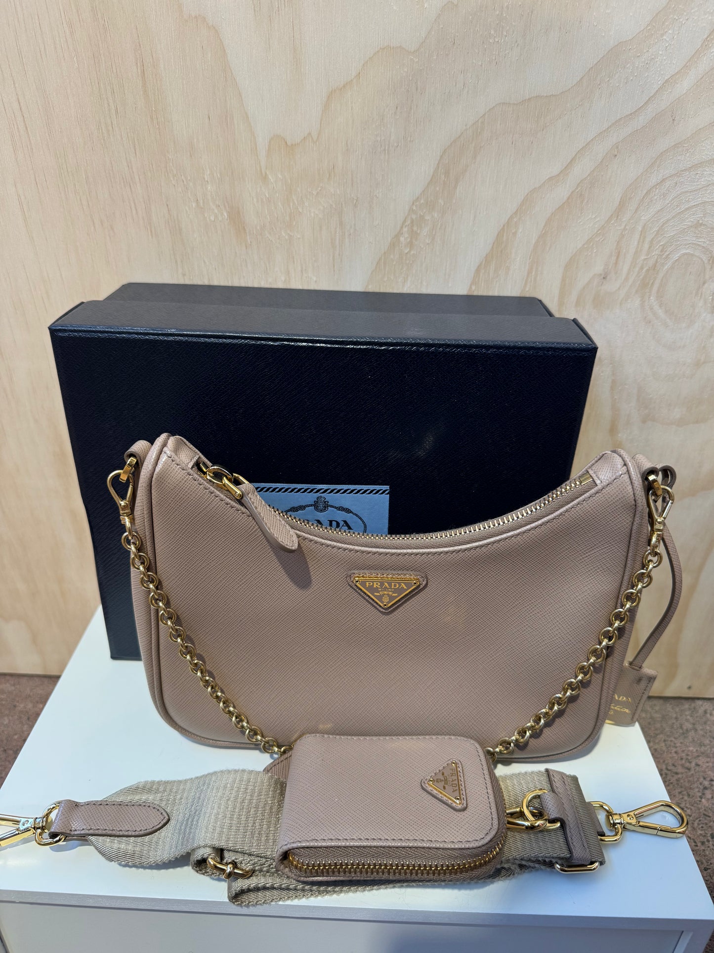 PRADA CAMEO BANDOLIERA SAFFIANO LEATHER BAG - $2,200