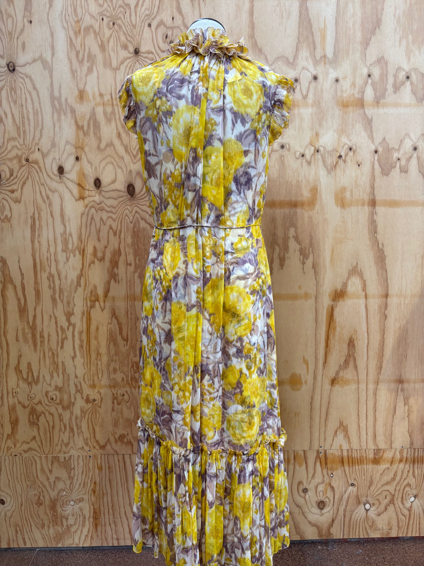 ZIMMERMANN HIGH TIDE FLUTTER FLORAL MIDI DRESS - SIZE 1