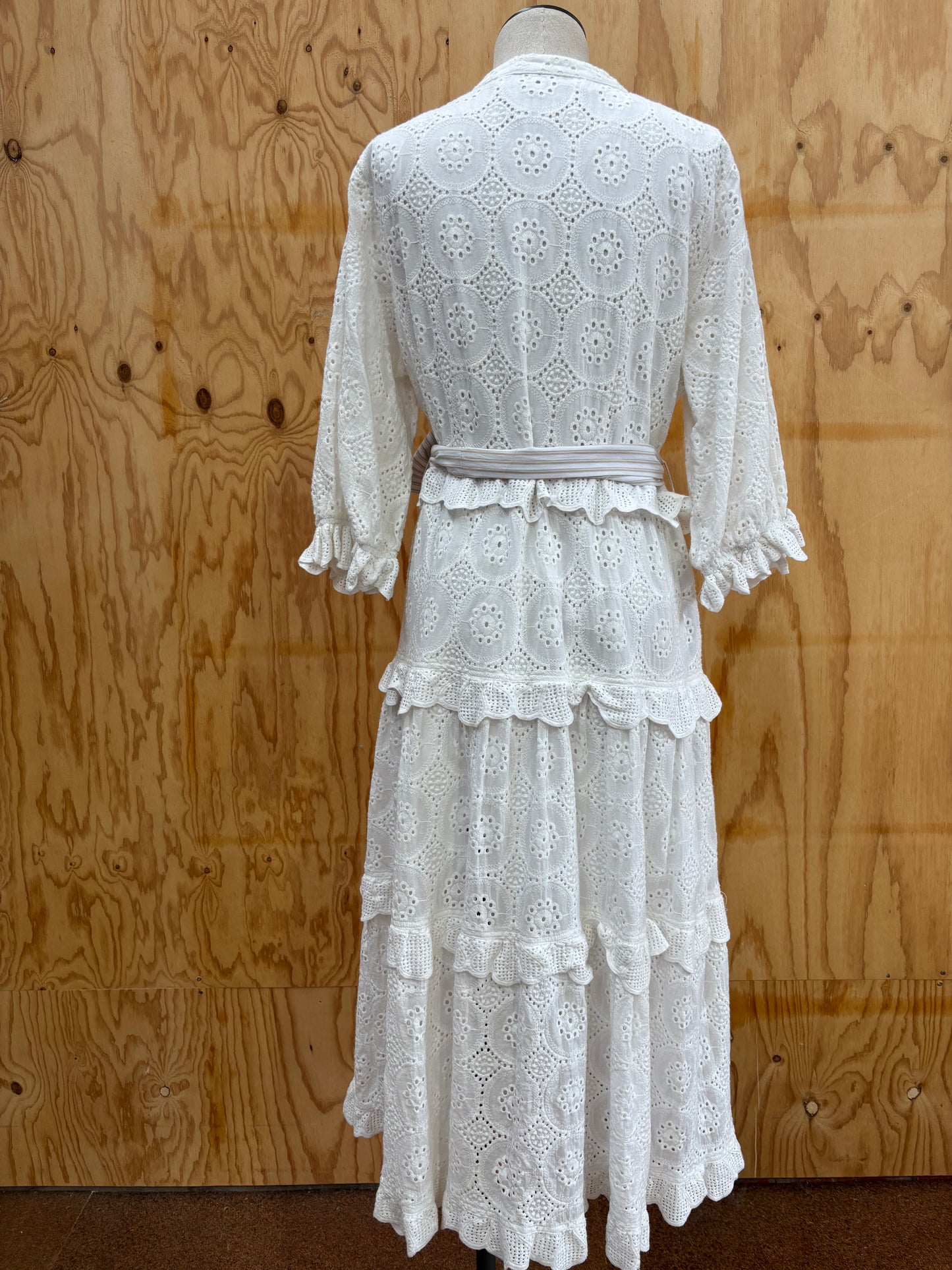 BINNY VINTAGE ANGLAISE BUTTON THROUGH DRESS - SIZE 14