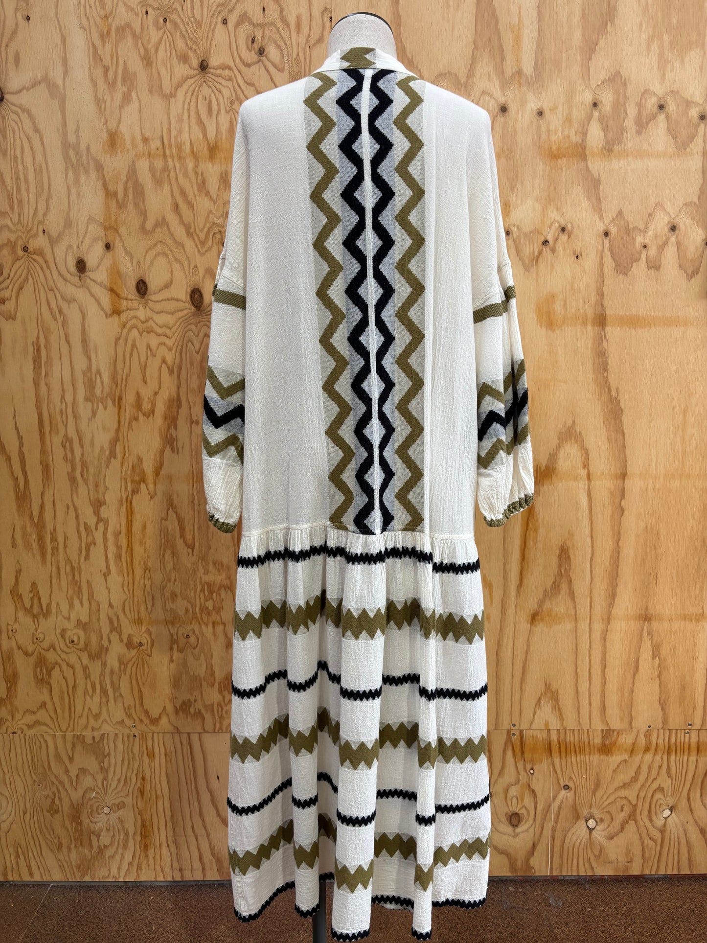 DEVOTION TWINS AZTEC MAXI DRESS - SIZE S