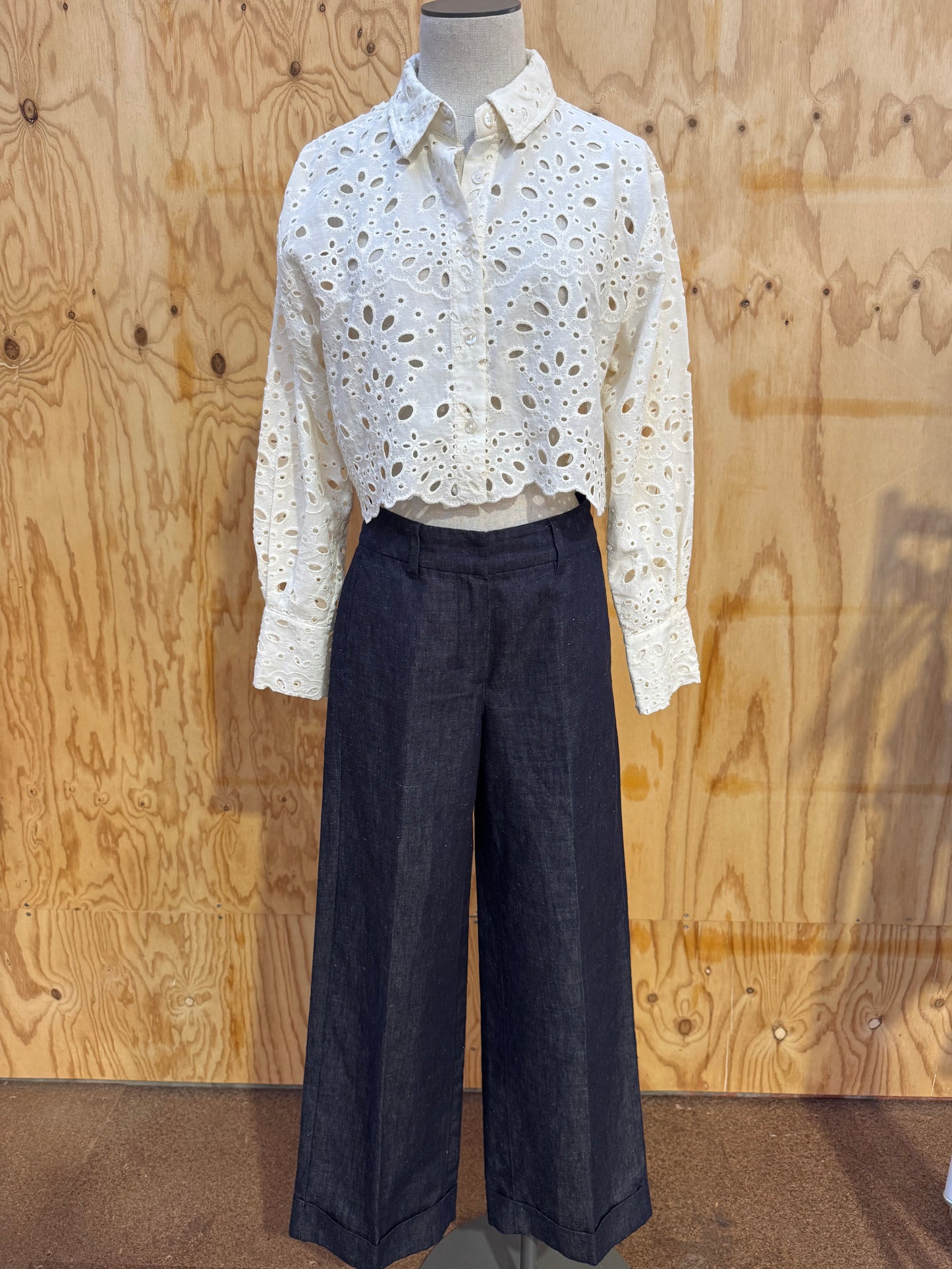 CATONI CROPPED SHIRT - SIZE L