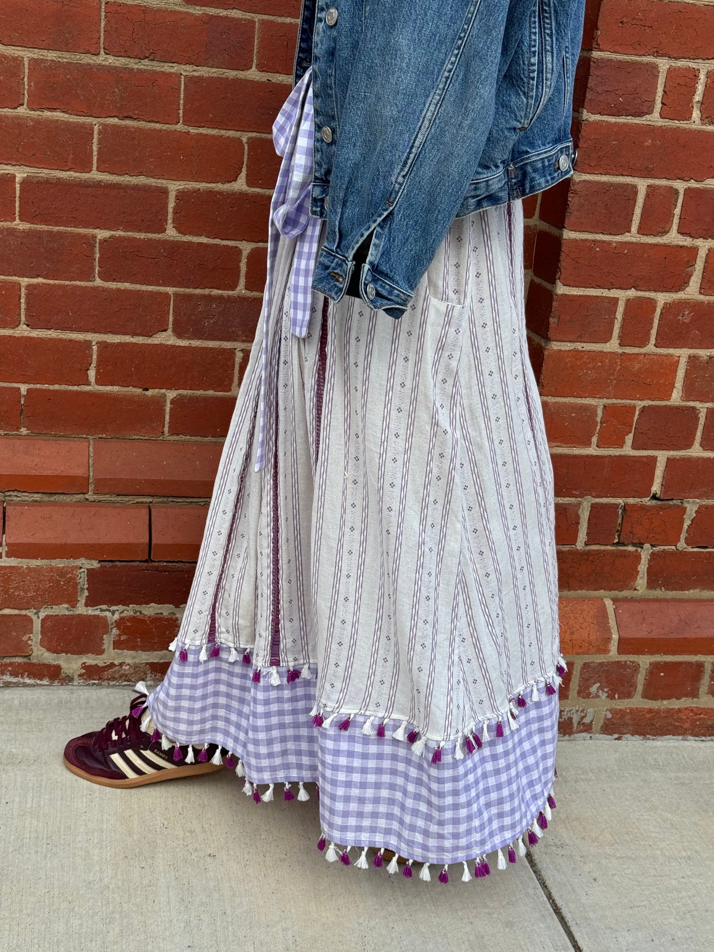 DODO BAR OR BOHO EMBROIDERED MAXI SKIRT - SIZE M