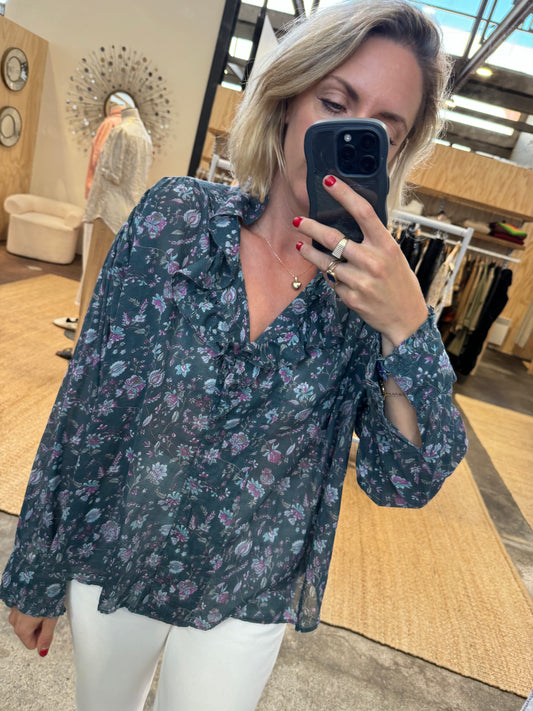 ISABEL MARANT VINTAGE FLORAL SHIRT - SIZE 40