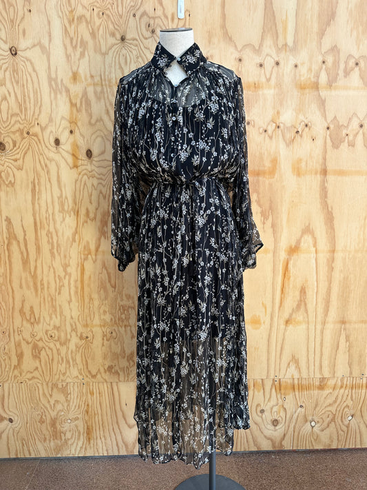 ZIMMERMANN SAKURA BATWING BLACK DRESS - SIZE 2