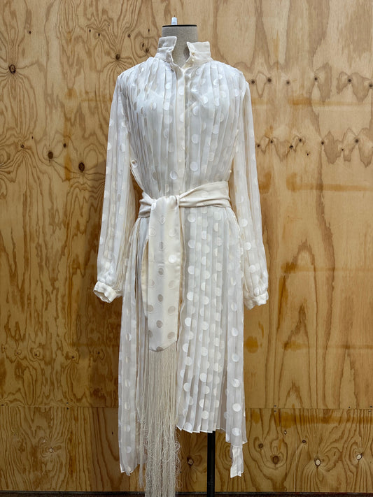ZIMMERMANN WHITE POLKA DOT DRESS - SIZE 2