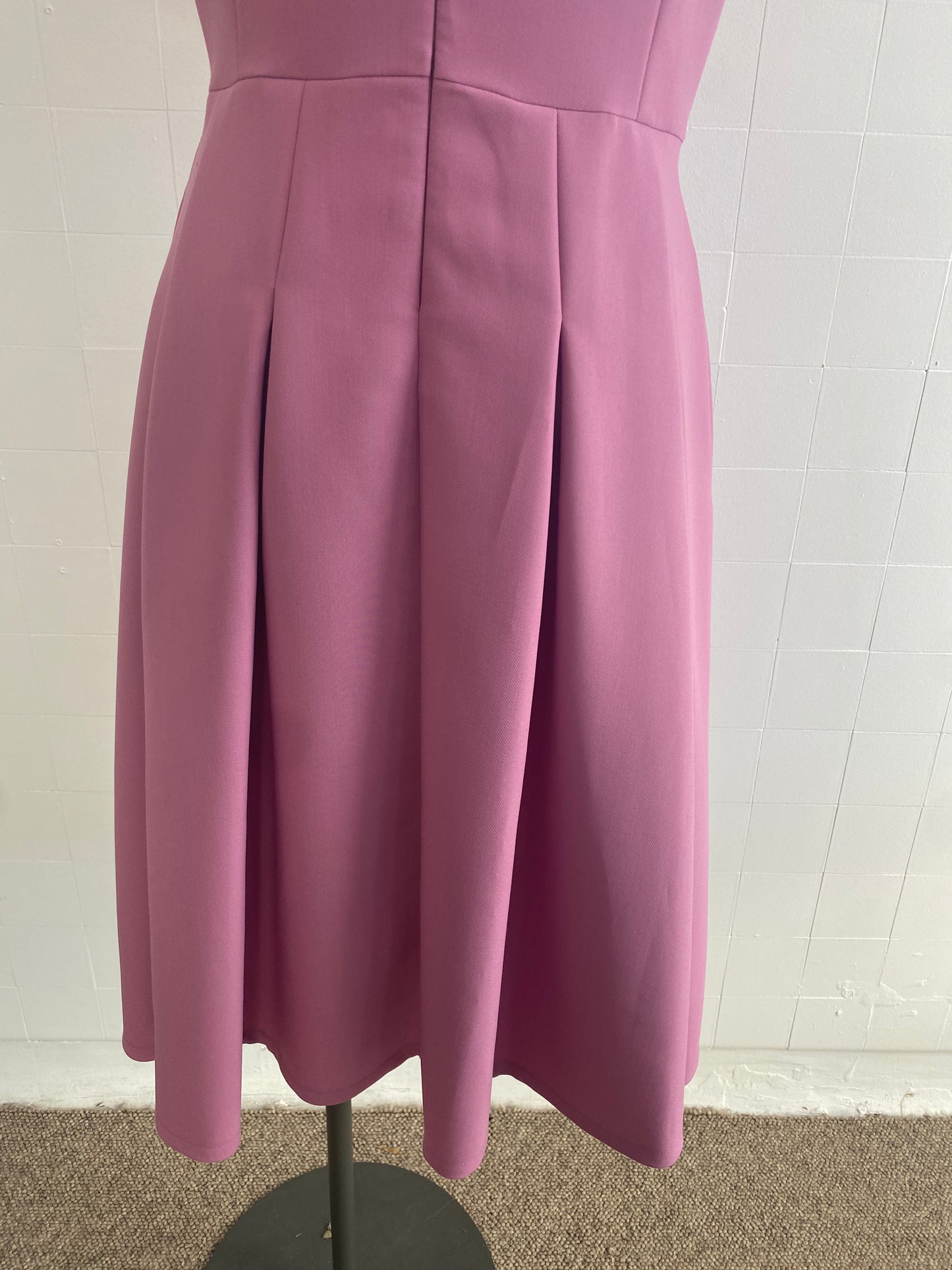 MOSS AND SPY NINA MIDI DRESS IN ROSE - SIZE 12