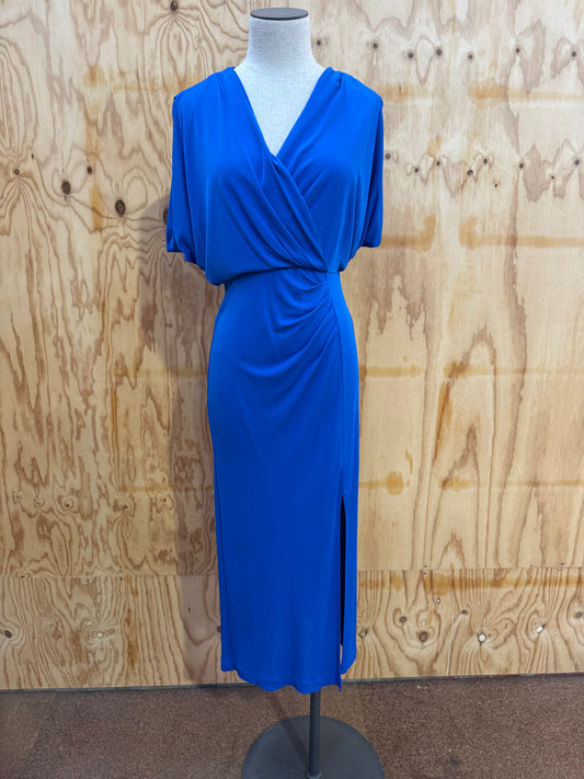 DIANE VON FURSTENBURG COBALT BLUE MIDI DRESS - SIZE S