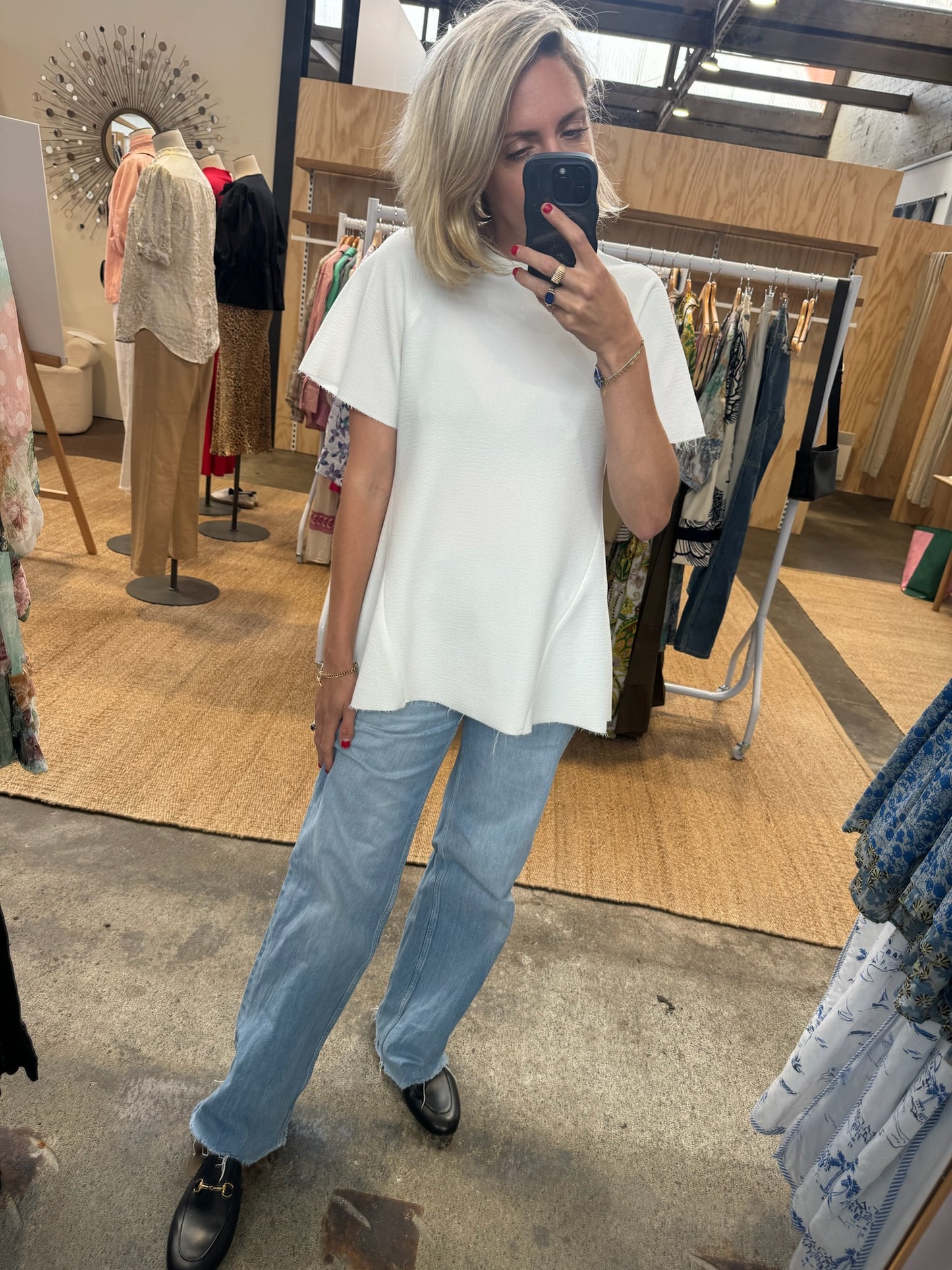 REBECCA VALANCE CREAM TOP - SIZE 10