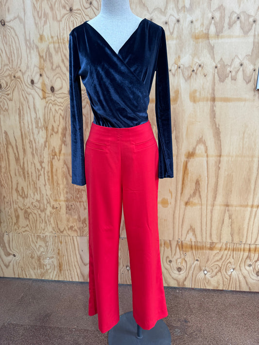 MAX & CO VELVET BODY SUIT - SIZE M