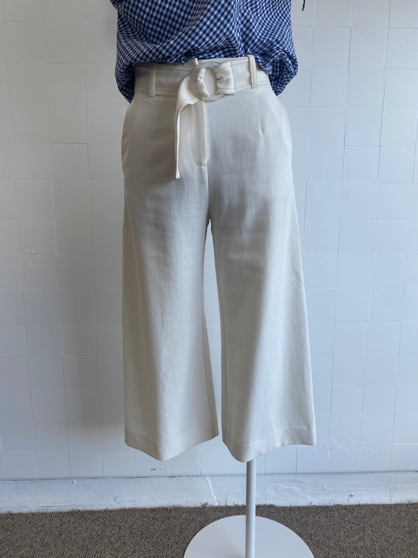 VIKTORIA & WOODS CREAM CULOTTES - SIZE 0