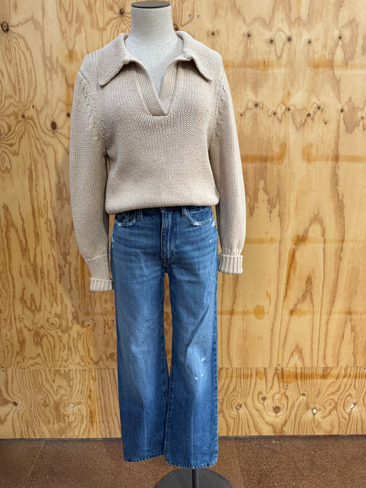 FRAME LE JANE ANKLE JEAN IN BLUE DENIM - SIZE 25