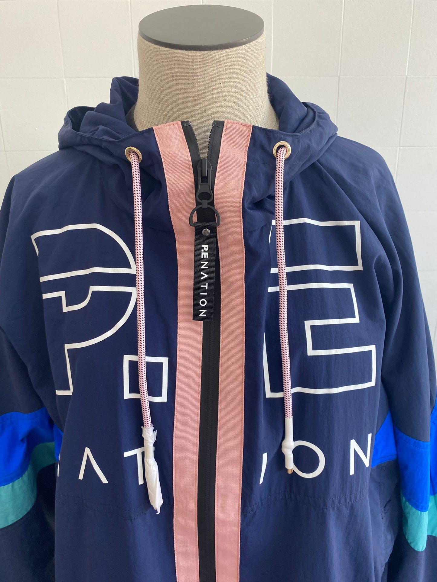 PE NATION NAVY ELECTRIC EYE JACKET. -SIZE M