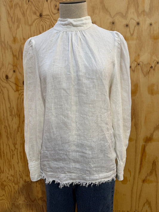 BOEM WHITE LINEN SHIRT - SIZE 6