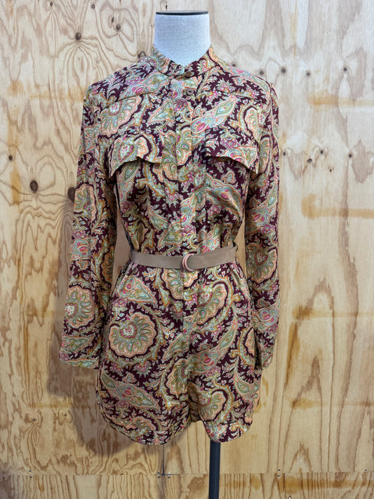ZIMMERMANN SILK PAISLEY JUMPSUIT - SIZE 0