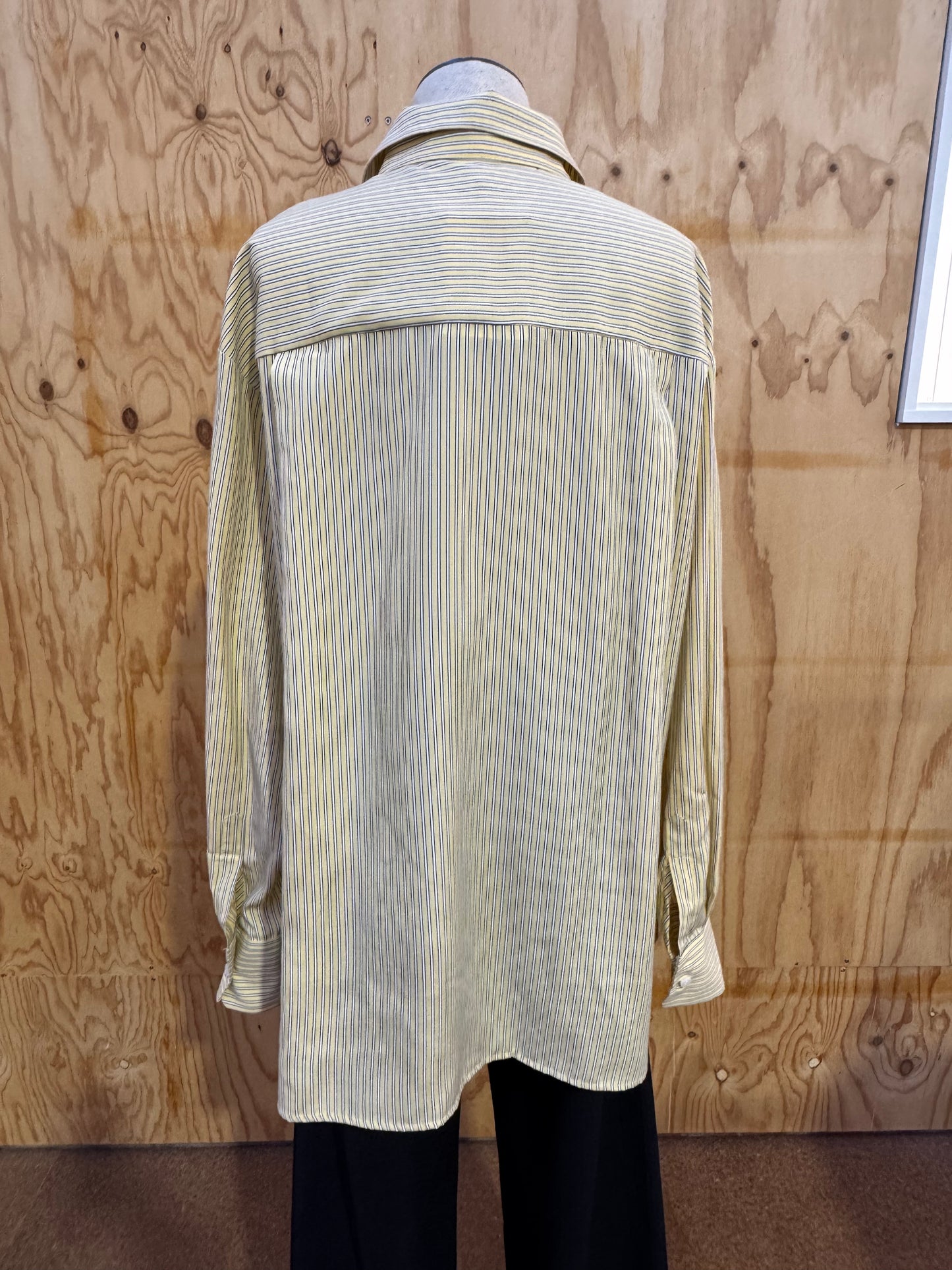 THE FRANKIE SHOP YELLOW STRIPE SHIRT - SIZE M