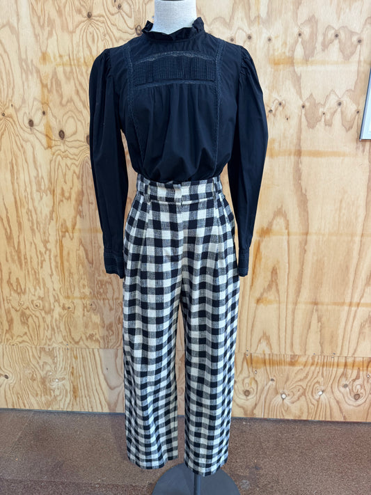 ESSENTIEL ANTWERP CHECK PANTS - SIZE 38