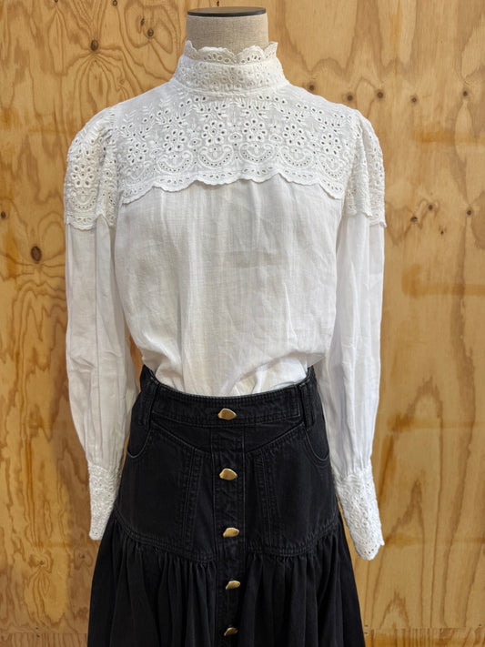 ROHE LONG SLEEVE LACE SHIRT - SIZE 40