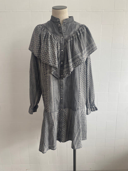 LALA BERLIN DETTY PATCHWORK DRESS - SIZE XS