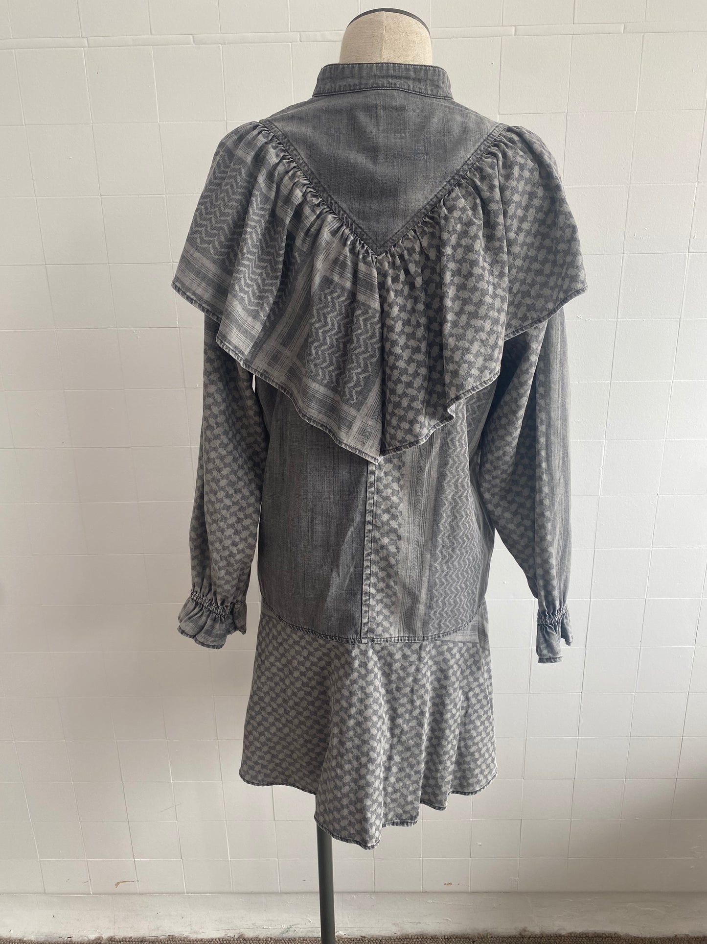 LALA BERLIN DETTY PATCHWORK DRESS - SIZE XS