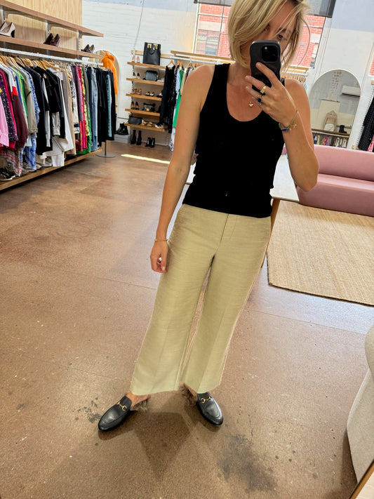 SCANLAN THEODORE TEXTURED PANTS - SIZE 8