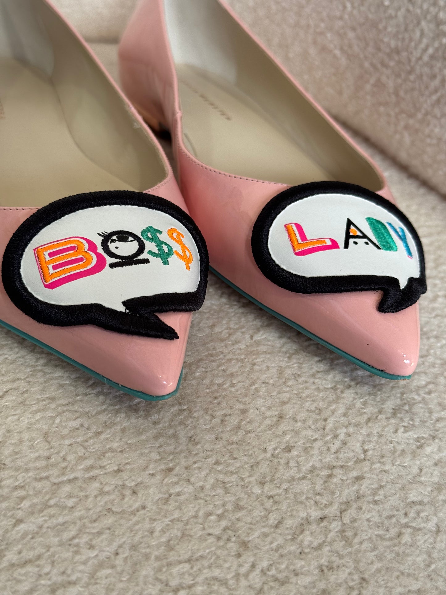 SOPHIA WEBSTER BOSS LADY FLATS - SIZE 38