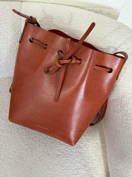 MANSUR GAVRIEL LEATHER BUCKET BAG