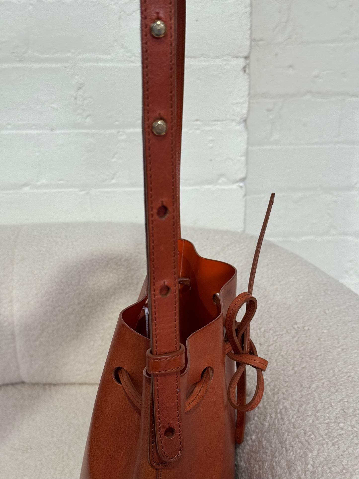 MANSUR GAVRIEL LEATHER BUCKET BAG