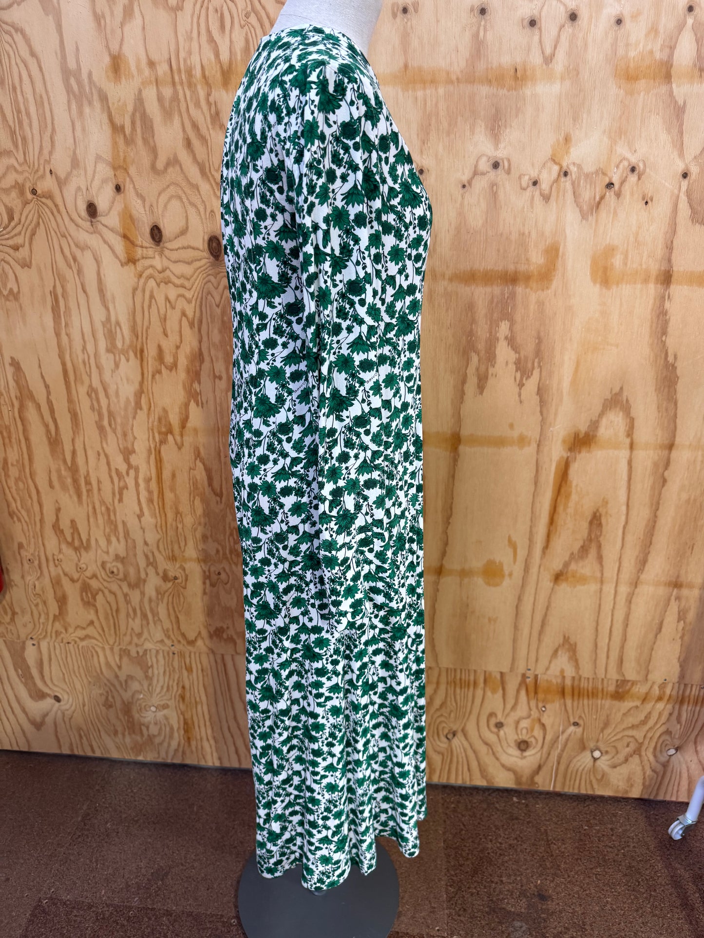 GANNI FLORAL ECOVERO MAXI DRESS - SIZE 36