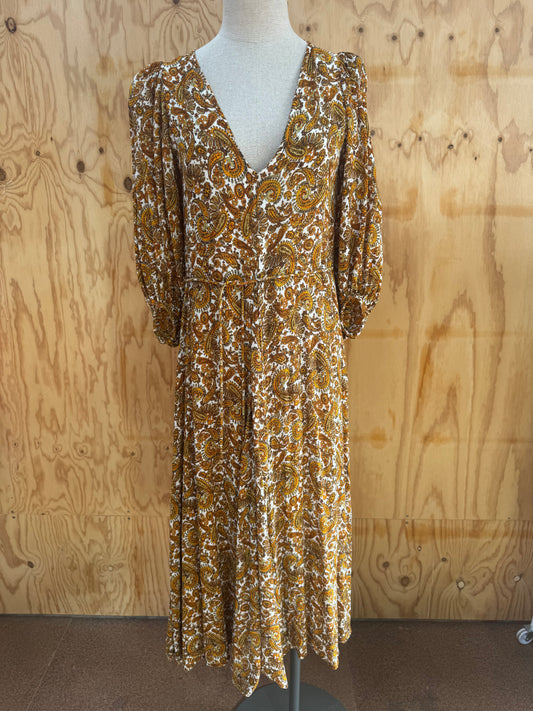 FAITHFULL THE BRAND PAISLEY MAXI DRESS - SIZE 6