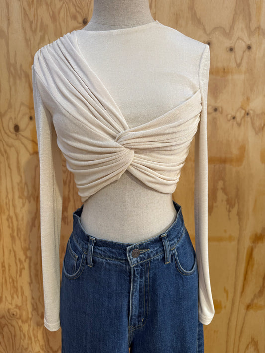 SIGNIFICANT OTHER METALLIC TWIST TOP - SIZE 8