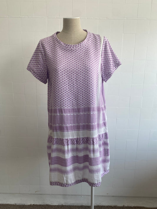 CECILIE COPENHAGEN LILAC SHORT SLEEVE DRESS - SIZE L