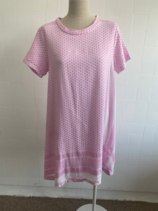 CECILIE COPENHAGEN PINK SHORT SLEEVE DRESS - SIZE L
