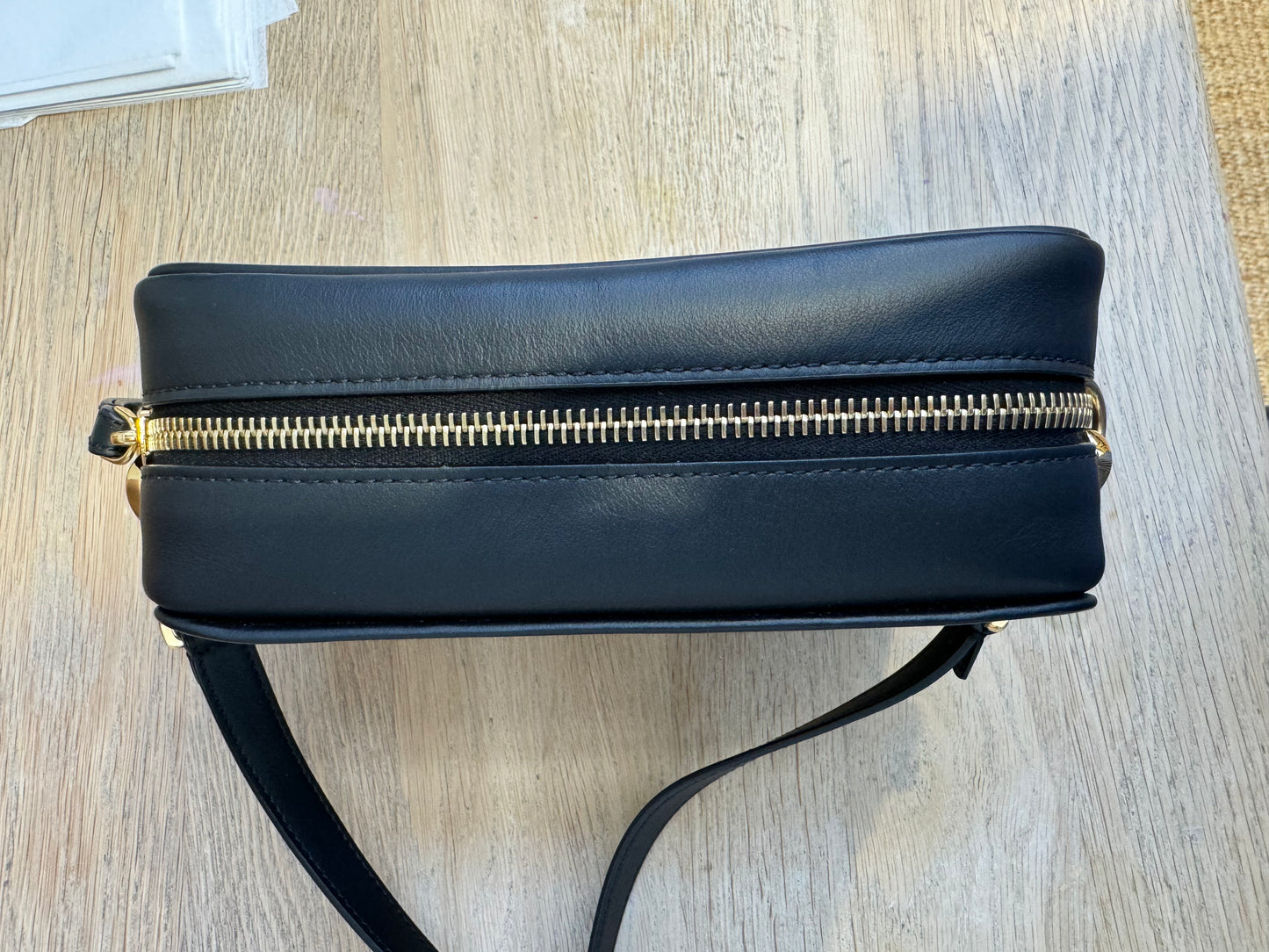 FENDI BLK/BROWN COATED CANVAS AND LEATHER MINI CAMERA CASE SHOULDER BAG